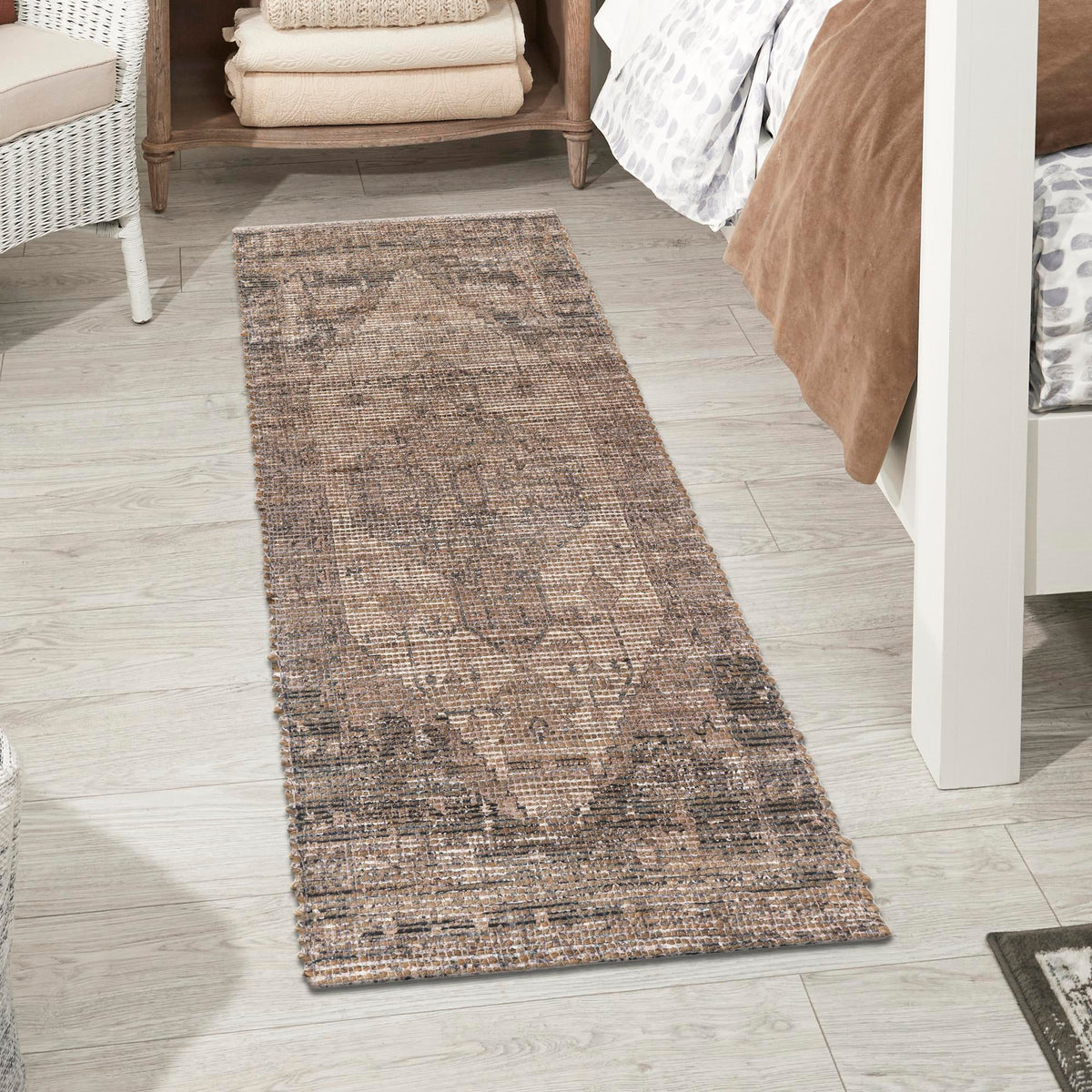 Desert Weave Jute Collection Area Rug - Sahara Runner Natural  lifestyle 81