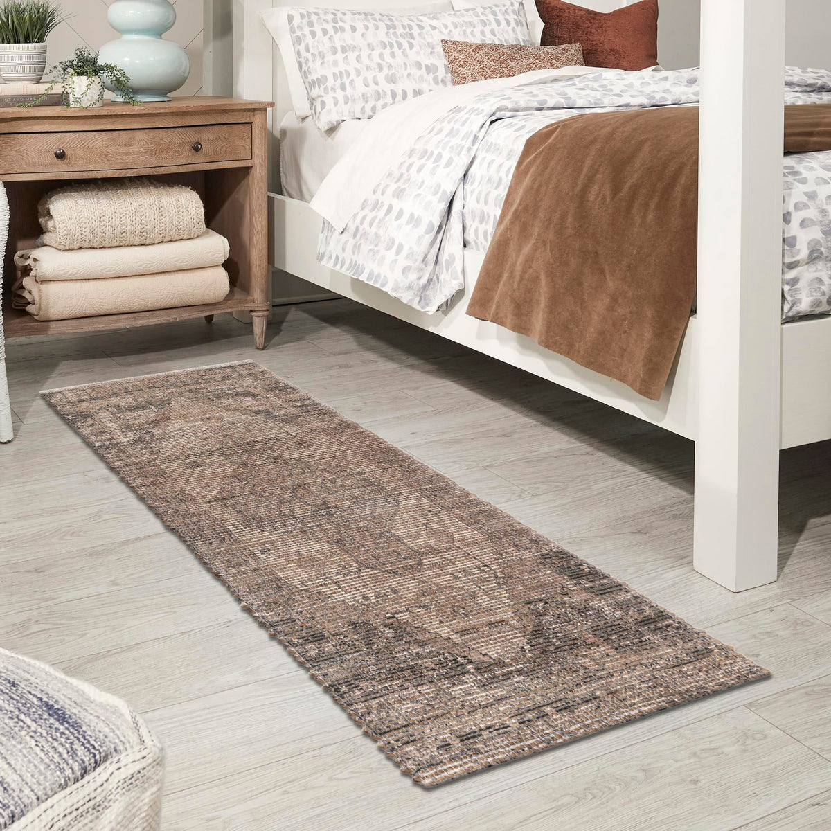 Desert Weave Jute Collection Area Rug - Sahara Runner Natural  lifestyle 83