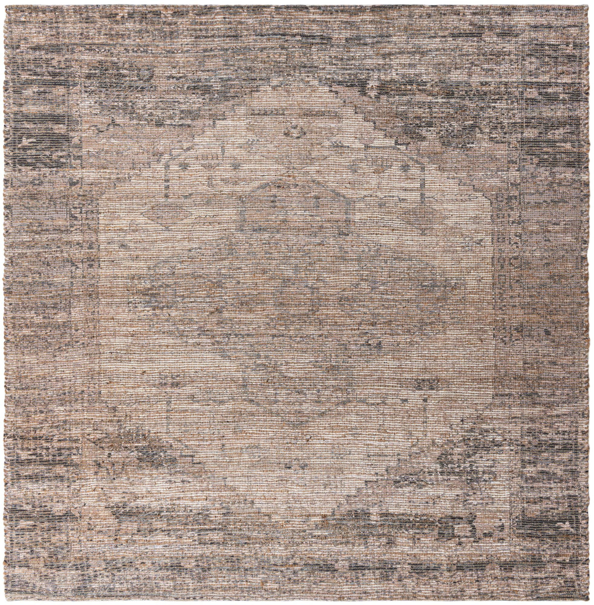 Desert Weave Jute Collection Area Rug - Sahara Square Natural  lifestyle 48