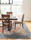 Savannah Threads Collection Area Rug - Charleston Rectangle Orange Yellow  lifestyle 8