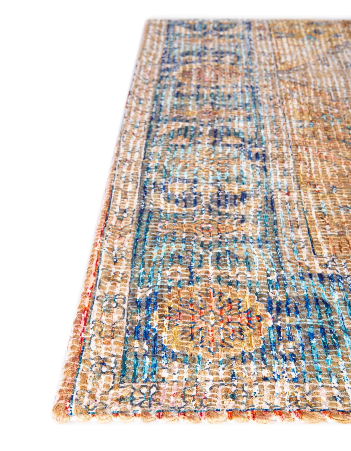 Savannah Threads Collection Area Rug - Charleston Rectangle Orange Yellow  lifestyle 14