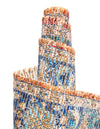 Savannah Threads Collection Area Rug - Charleston Rectangle Orange Yellow  lifestyle 18