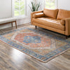 Savannah Threads Collection Area Rug - Charleston Rectangle Orange Yellow  lifestyle 23