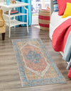 Savannah Threads Collection Area Rug - Charleston Runner Orange Yellow  lifestyle 24