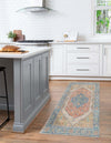 Savannah Threads Collection Area Rug - Charleston Runner Orange Yellow  lifestyle 34