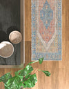 Savannah Threads Collection Area Rug - Charleston Runner Orange Yellow  lifestyle 37