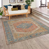Savannah Threads Collection Area Rug - Charleston Square Orange Yellow  lifestyle 39