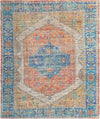 Savannah Threads Collection Area Rug - Charleston Rectangle Orange Yellow  lifestyle 3