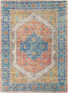 Savannah Threads Collection Area Rug - Charleston Rectangle Orange Yellow  lifestyle 2