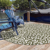 Jungle Expedition Collection Area Rug -  Amazon (Green) Round Green  lifestyle 4
