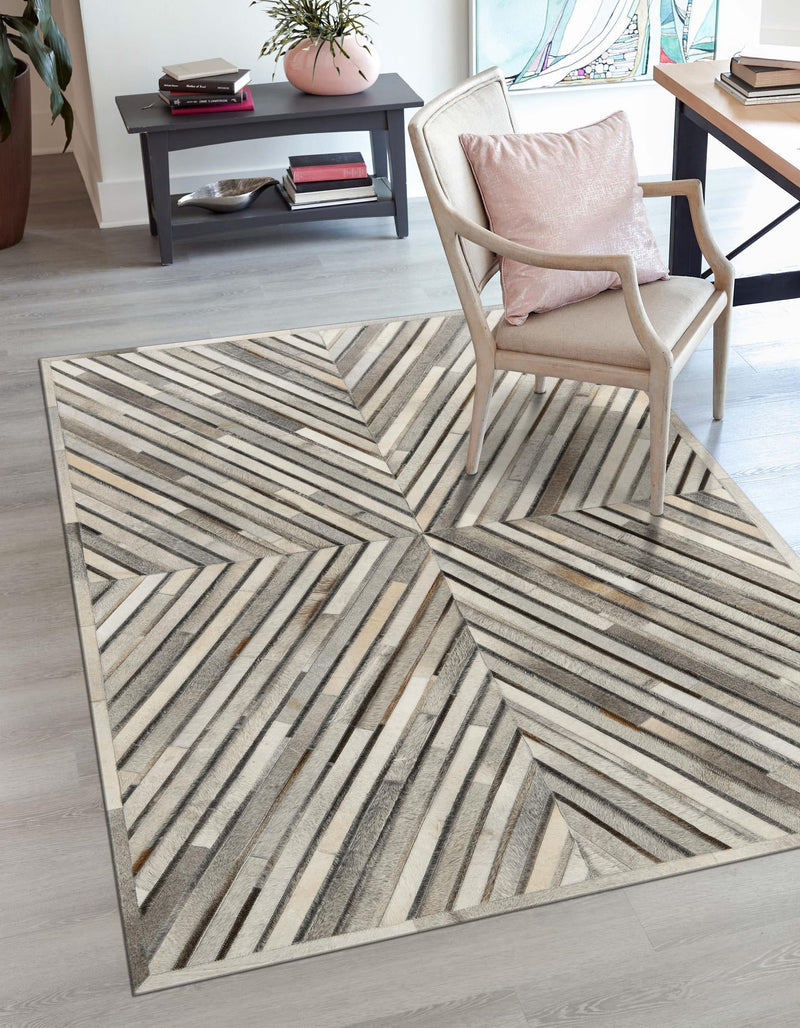 Savannah Hideaway Collection Area Rug - Serengeti Rectangle Gray Ivory  lifestyle 2