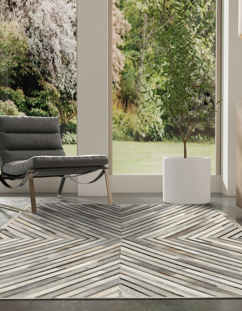 Savannah Hideaway Collection Area Rug - Serengeti Rectangle Gray Ivory  lifestyle 8