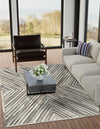 Savannah Hideaway Collection Area Rug - Serengeti Rectangle Gray Ivory  lifestyle 9