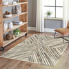 Savannah Hideaway Collection Area Rug - Serengeti Rectangle Gray Ivory  lifestyle 22