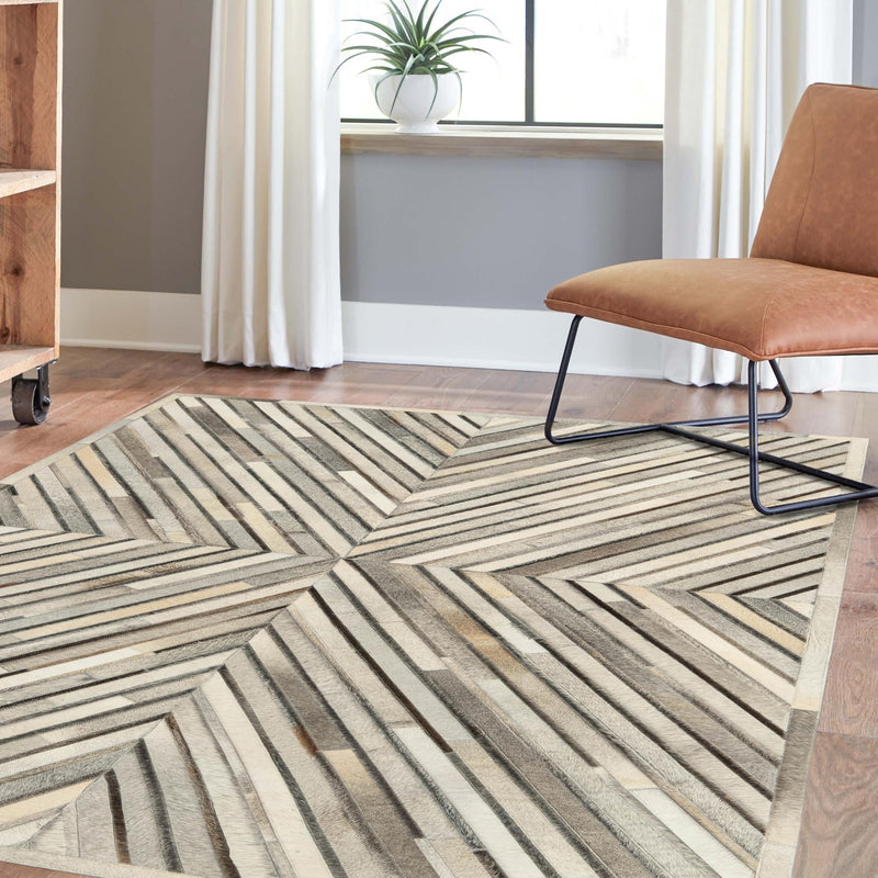 Savannah Hideaway Collection Area Rug - Serengeti Rectangle Gray Ivory  lifestyle 23