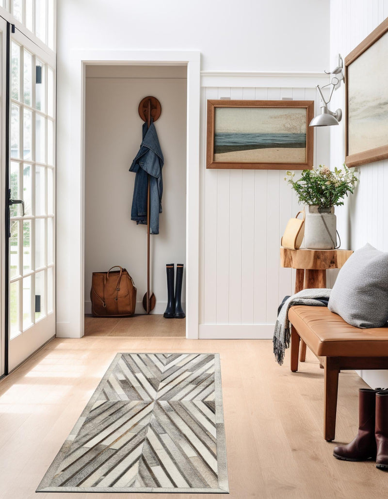 Savannah Hideaway Collection Area Rug - Serengeti Runner Gray Ivory  lifestyle 30