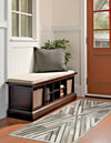 Savannah Hideaway Collection Area Rug - Serengeti Runner Gray Ivory  lifestyle 35