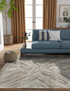 Savannah Hideaway Collection Area Rug - Serengeti Square Gray Ivory  lifestyle 38