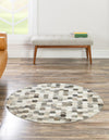 Savannah Hideaway Collection Area Rug - Savannah Round Ivory Gray  lifestyle 31