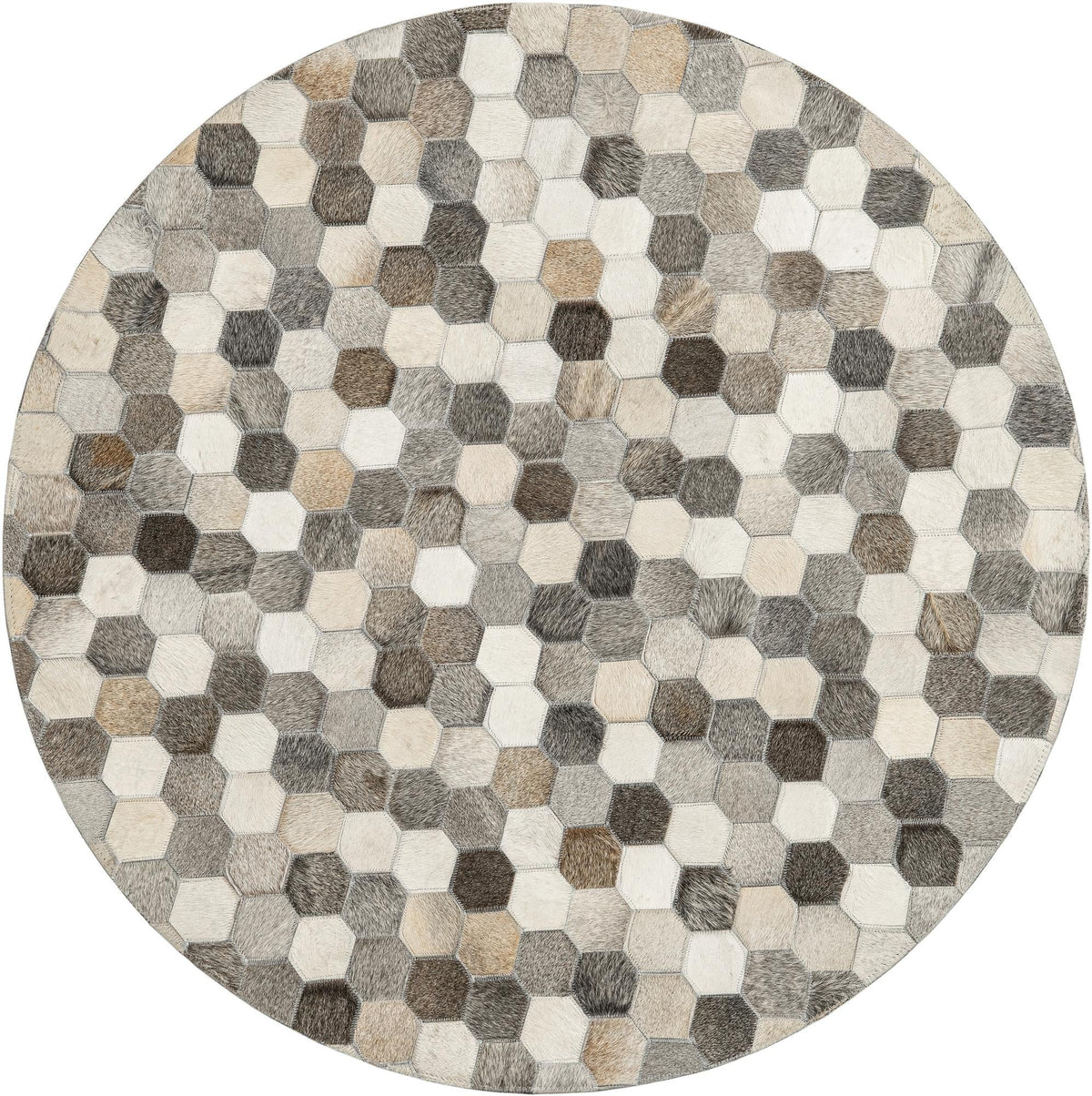 Savannah Hideaway Collection Area Rug - Savannah Round Ivory Gray  lifestyle 25