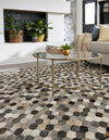 Savannah Hideaway Collection Area Rug - Savannah Square Ivory Gray  lifestyle 34