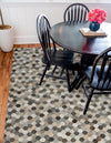 Savannah Hideaway Collection Area Rug - Savannah Square Ivory Gray  lifestyle 38