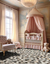 Savannah Hideaway Collection Area Rug - Savannah Square Ivory Gray  lifestyle 40