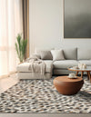 Savannah Hideaway Collection Area Rug - Savannah Square Ivory Gray  lifestyle 42