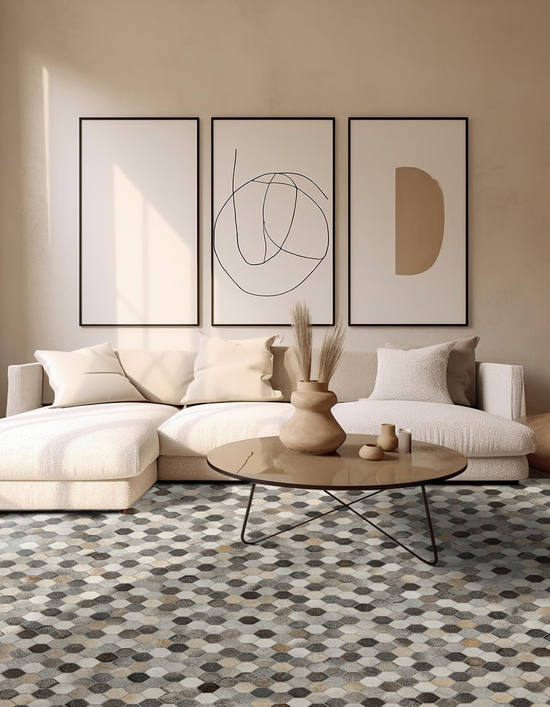 Savannah Hideaway Collection Area Rug - Savannah Square Ivory Gray  lifestyle 44