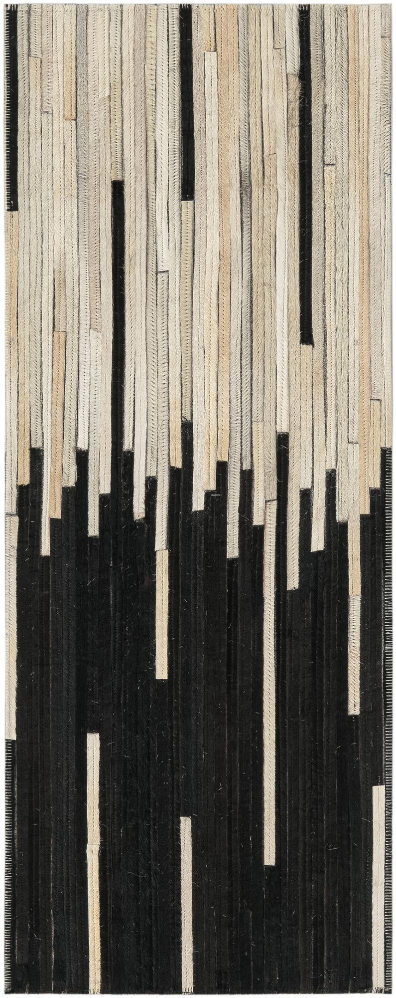 Savannah Hideaway Collection Area Rug - Savannah Runner Black White  lifestyle 24