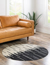 Savannah Hideaway Collection Area Rug - Savannah Round Black White  lifestyle 28