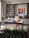 Savannah Hideaway Collection Area Rug - Savannah Rectangle Black White  lifestyle 4