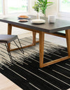 Savannah Hideaway Collection Area Rug - Savannah Rectangle Black White  lifestyle 5