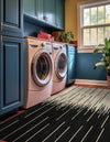 Savannah Hideaway Collection Area Rug - Savannah Rectangle Black White  lifestyle 7