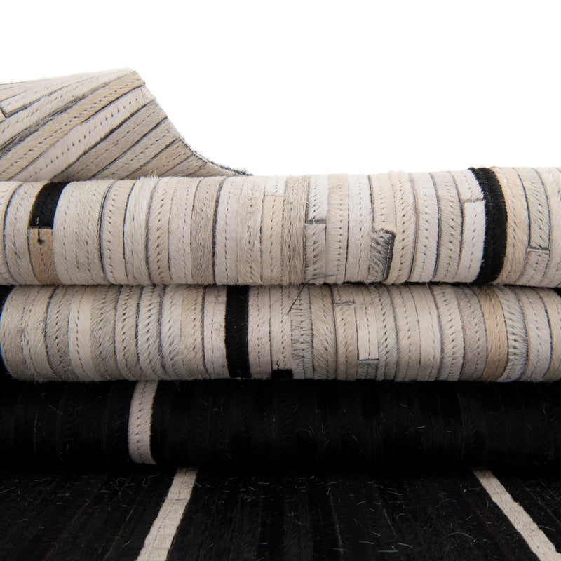 Savannah Hideaway Collection Area Rug - Savannah Rectangle Black White  lifestyle 21