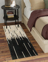 Savannah Hideaway Collection Area Rug - Savannah Runner Black White  lifestyle 27