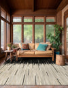 Savannah Hideaway Collection Area Rug - Savannah Square Black White  lifestyle 46