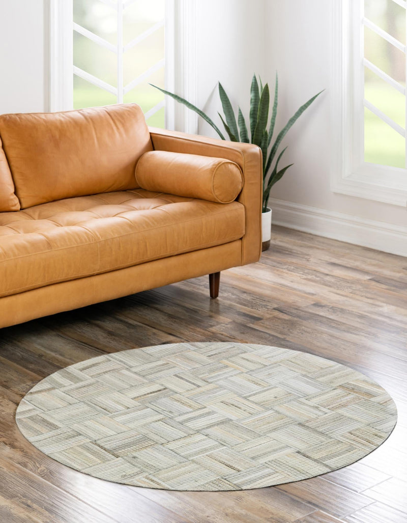 Savannah Hideaway Collection Area Rug - Savannah Round Light Brown Ivory  lifestyle 28