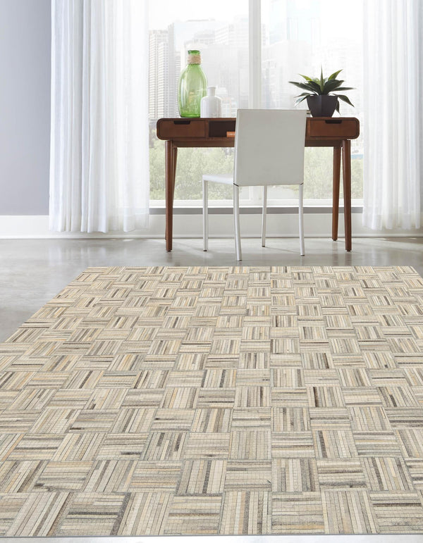 Savannah Hideaway Collection Area Rug - Savannah Square Light Brown Ivory  lifestyle 32