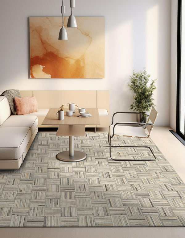 Savannah Hideaway Collection Area Rug - Savannah Square Light Brown Ivory  lifestyle 42