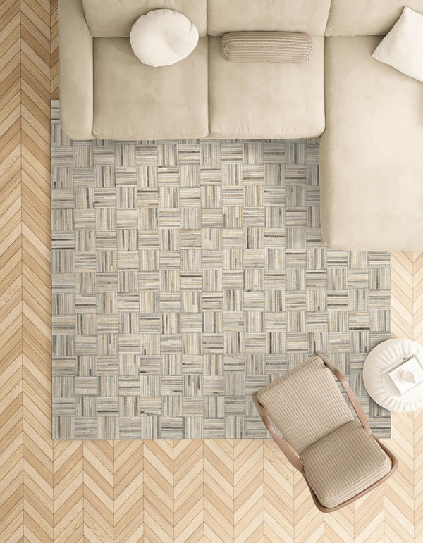 Savannah Hideaway Collection Area Rug - Savannah Square Light Brown Ivory  lifestyle 50