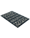 Berber Lattice Shag Collection Area Rug - Atlas (Navy Blue) Rectangle Navy Blue  lifestyle 9