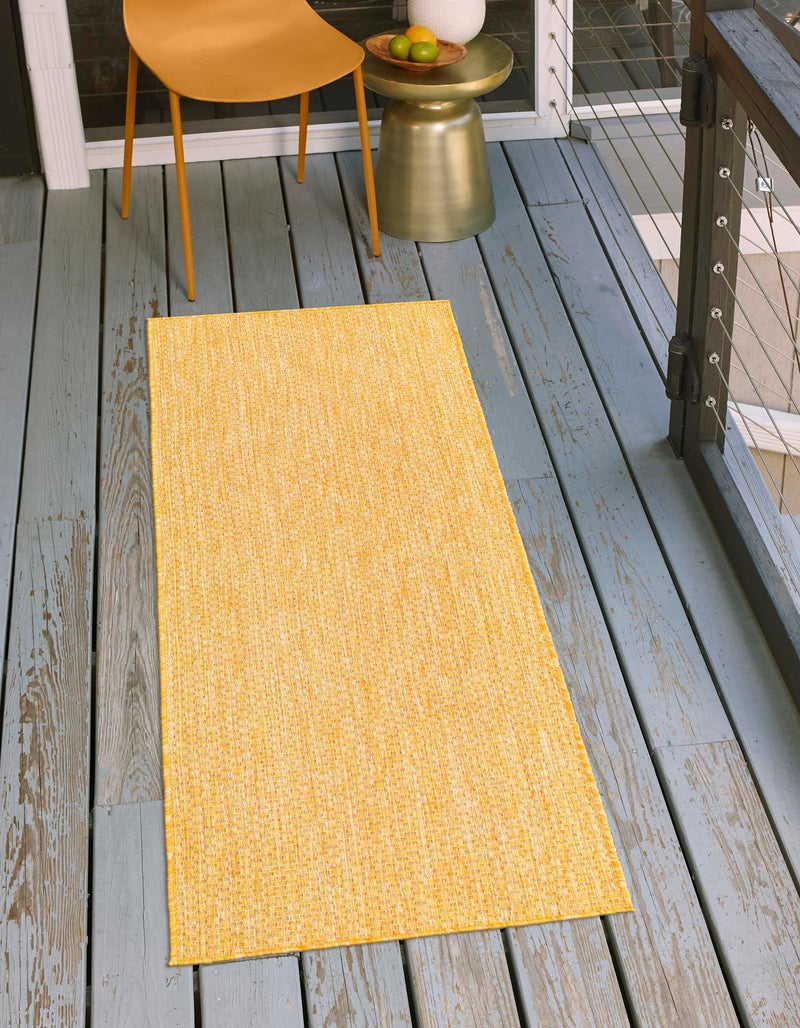Patio Perfection Collection Area Rug - Veranda (Corn Harvest Yellow) Runner Corn Harvest Yellow  lifestyle 0