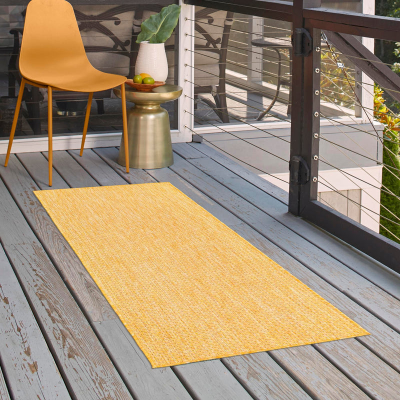 Patio Perfection Collection Area Rug - Veranda (Corn Harvest Yellow) Runner Corn Harvest Yellow  lifestyle 14