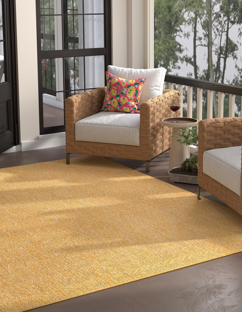 Patio Perfection Collection Area Rug - Veranda (Corn Harvest Yellow) Square Corn Harvest Yellow  lifestyle 0