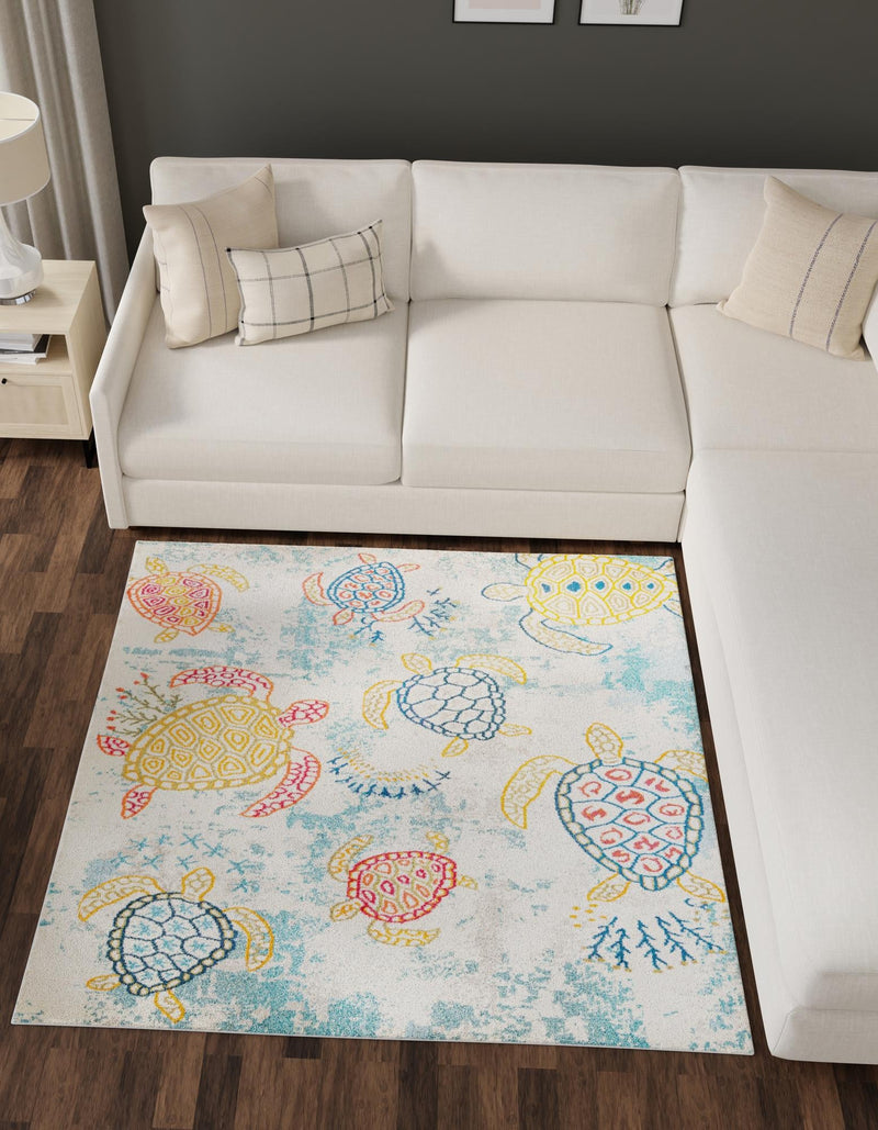 Sorrento Shores Collection Area Rug -  Massa Square Beige  lifestyle 25