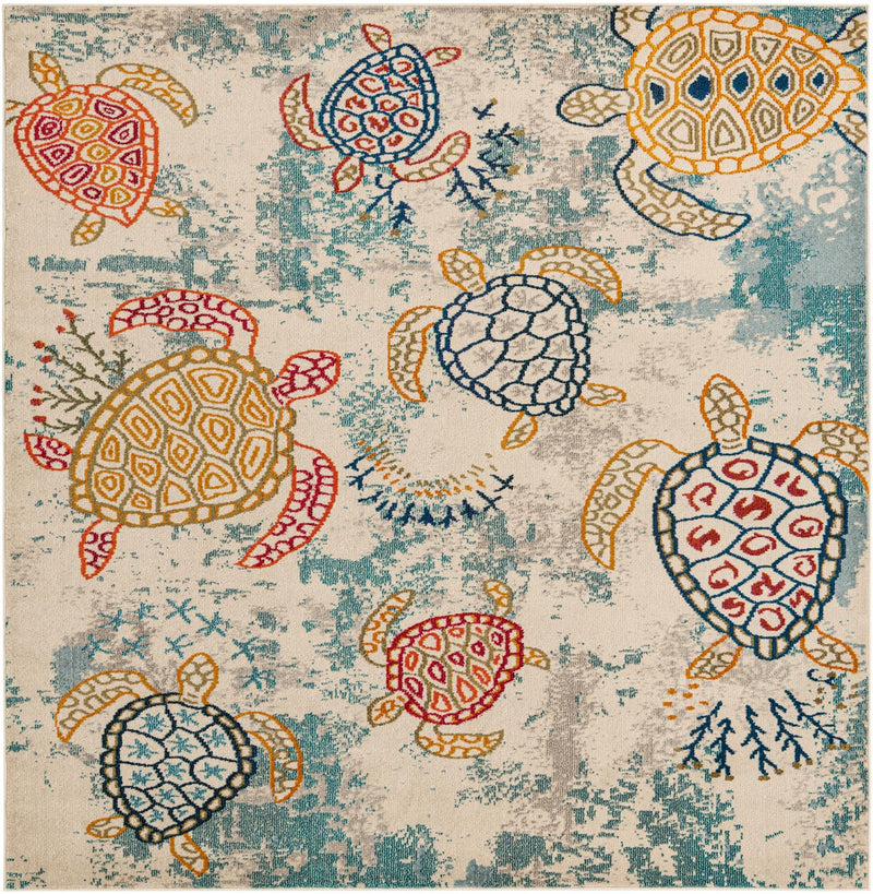 Sorrento Shores Collection Area Rug -  Massa Square Beige  lifestyle 63