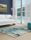 Sorrento Shores Collection Area Rug -  Vico Square Light Blue  lifestyle 36