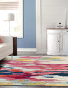 Marrakesh Elegance Collection Area Rug -  Skhirat Square Pink  lifestyle 32