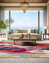 Marrakesh Elegance Collection Area Rug -  Skhirat Square Pink  lifestyle 57